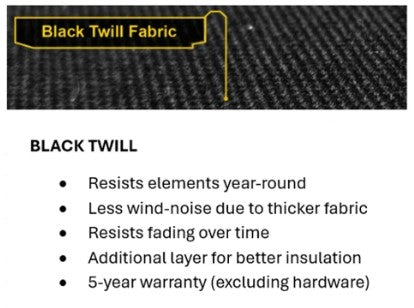 Bestop 20-26 Jeep Gladiator / 18-26 Wrangler JL Sunrider For Hardtop (Premium Black Twill)