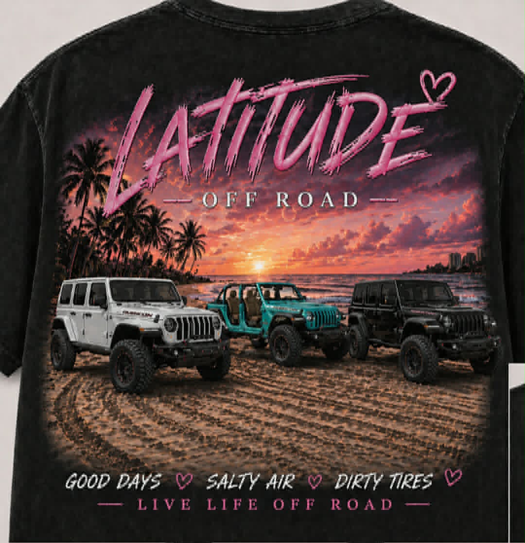 Ladies T-Shirt Good Days Jeep - Black