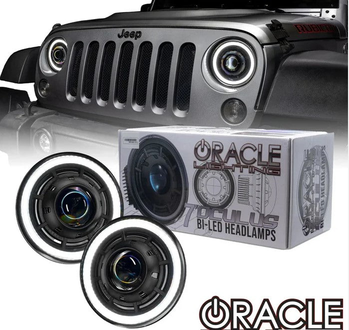 Oracle Oculus 7in Bi-LED Projector Headlights for Jeep Wrangler JK - 6000K