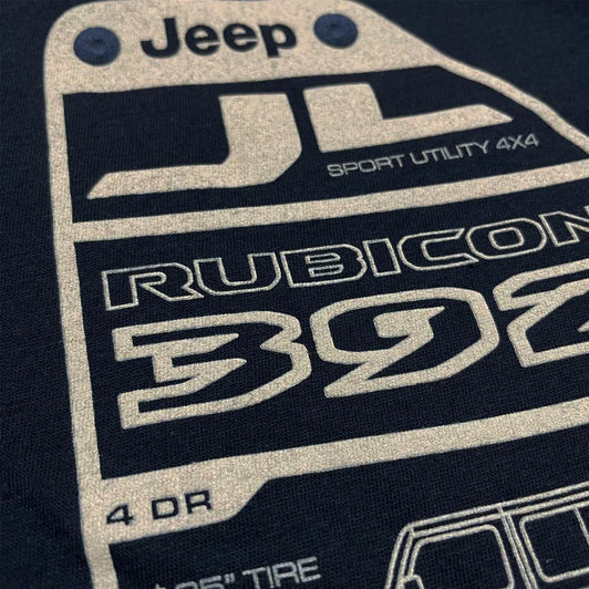 Mens Jeep® Wrangler JL 392 Rubicon Spec Plate - Black