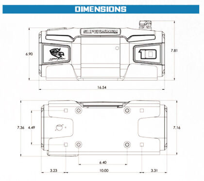 Superwinch Scorpion 10000SR Winch - 10,000 lb  12V Synthetic Rope & Wireless Remote | SUW1155401