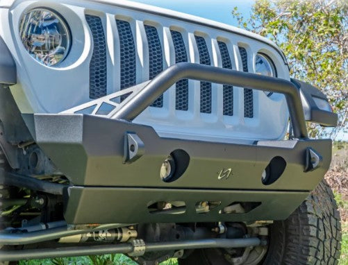 Turn OffRoad Front Bumper with Bolt-On Bull Bar & Skid Plate - Jeep JK/JL/JT (2007-2025) | JLFB-01