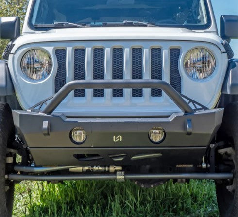 Turn OffRoad Front Bumper with Bolt-On Bull Bar & Skid Plate - Jeep JK/JL/JT (2007-2025) | JLFB-01